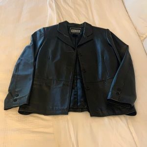 Genuine Leather Blazer